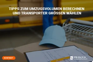 Tipps zum Umzugsvolumen berechnen und Transporter Grössen wählen